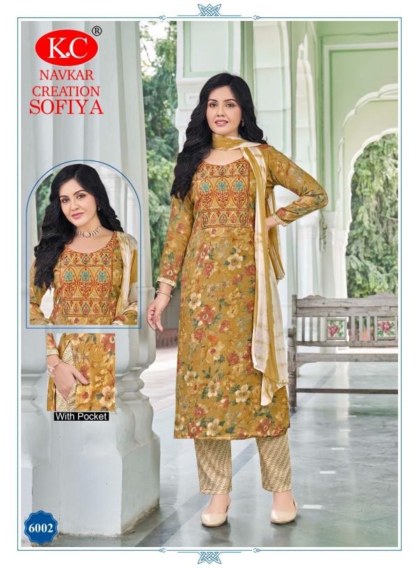 Kc Sofia Vol 6 Capsul Foil Printed Kurti Bottom With Dupatta